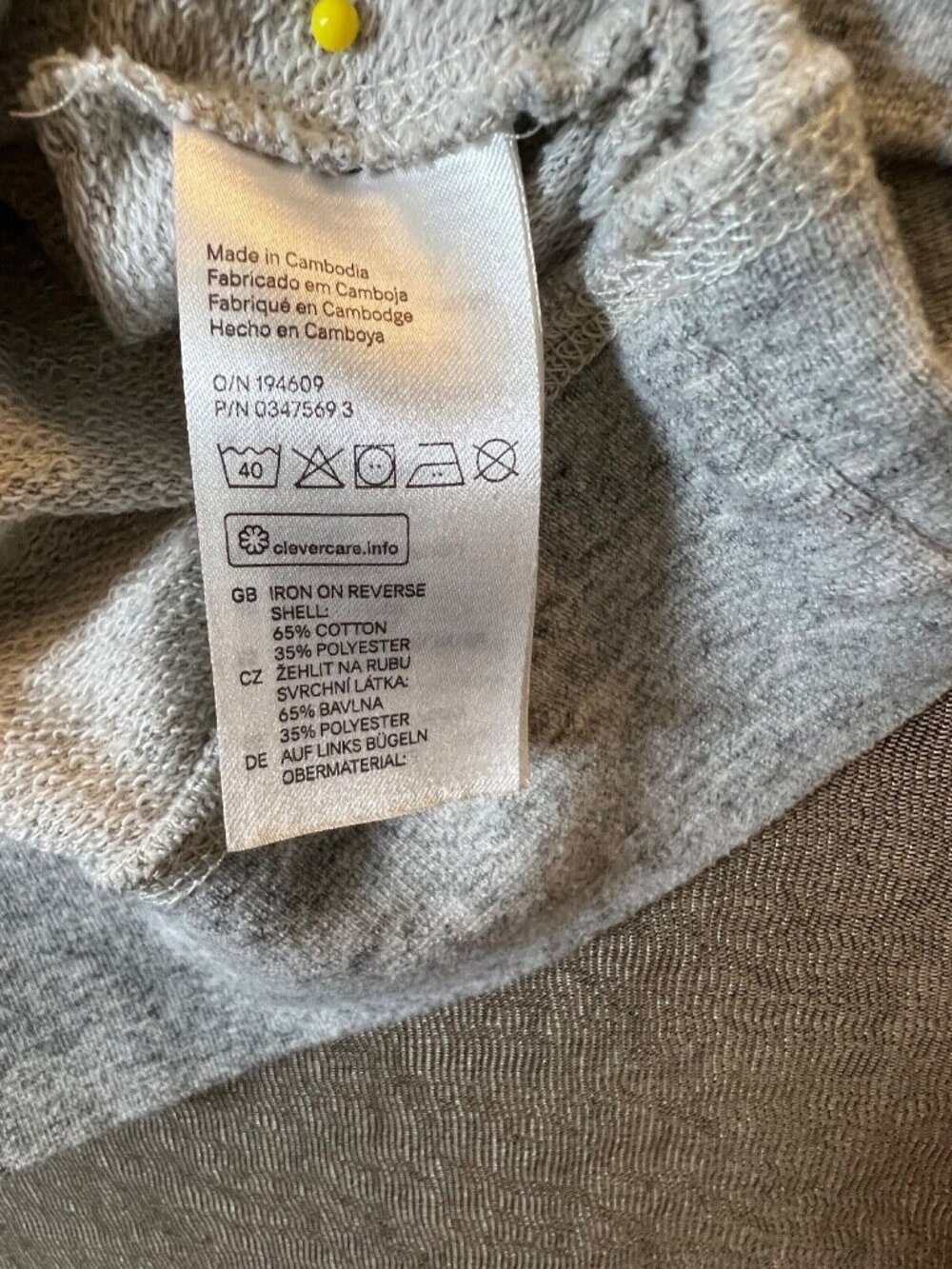 Logg Label Of Graded Goods Sweatshirt Men sGray White Crew Neck Textured Casual - Picture 8 of 8